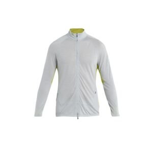 ICEBREAKER Mens ZoneKnit LS Zip, Ether/Bio Lime/Cb (vzorek) velikost: M