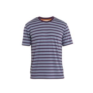 ICEBREAKER Mens Drayden SS Tee Stripe, Kyanite/Nightshade/S (vzorek) velikost: M