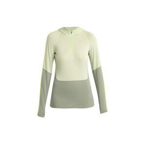 ICEBREAKER Wmns Merino 200 Sonebula LS Half Zip Hood, Lichen/Glazen/Hyper/Cb (vzorek) velikost: S