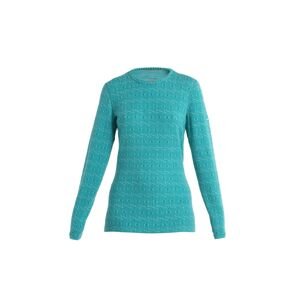 ICEBREAKER Wmns Merino 260 Vertex LS Crewe Herenga, Flux Green/Snow/J (vzorek) velikost: S