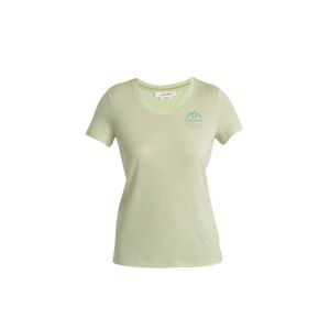 ICEBREAKER Wmns Merino 150 Tech Lite III SS Scoop Tee Icebreaker Logo Reflections, Glazen (vzorek) velikost: S