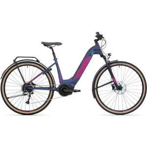 Rock Machine Dámské elektrokolo Crossride INT e500 B Lady Touring/Matte Metallic Navy/Pink Velikost: 29x15.0" (S)