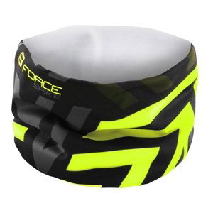 Šátek FORCE SPIKE jaro/podzim, černo-fluo UNI