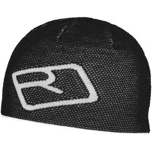 Ortovox Merino logo knit beanie - black raven uni