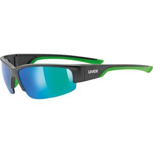 Uvex Sportstyle 215 - black mat green/mirror green uni