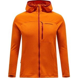 Peak Performance M Light Zip Hood Fleece - gold flame/motion grey XL