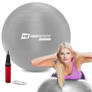 Gymnastický míč fitness 65cm  - stříbrný