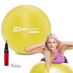 Gymnastický míč 45cm s pumpou - žlutý