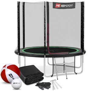 Trampolína 8ft (244 cm) s vnější sítí Černo/zelená