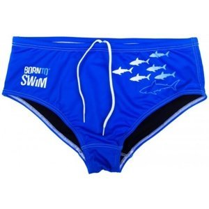 Pánské plavky borntoswim sharks brief blue m