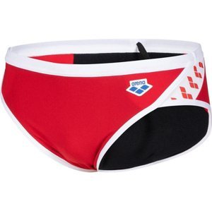 Arena icons swim brief solid red/white xl - uk38