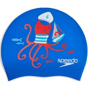 Dětská plavecká čepička speedo slogan cap junior červeno/modrá