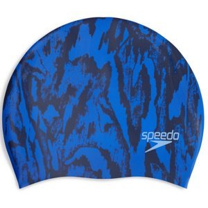 Plavecká čepice speedo long hair cap printed tmavě modrá