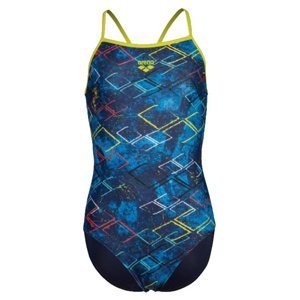 Arena daly swimsuit light drop back girls navy soft green/navy multi