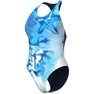 Arena seafloor swimsuit y back navy/turquoise multi l - uk36