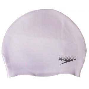 Plavecká čepička speedo plain moulded silicone cap stříbrná