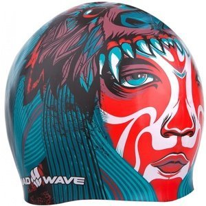 Mad wave tribe swim cap modro/červená