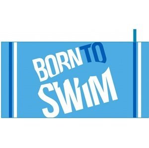 Borntoswim microfibre towel big logo světle modrá