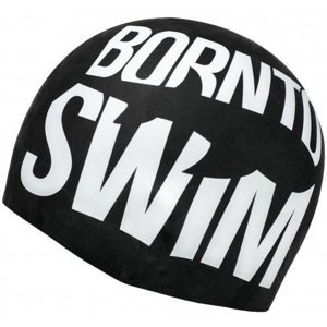 Borntoswim seamless swimming cap černo/bílá