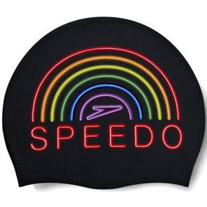 Plavecká čepička speedo slogan print cap černá