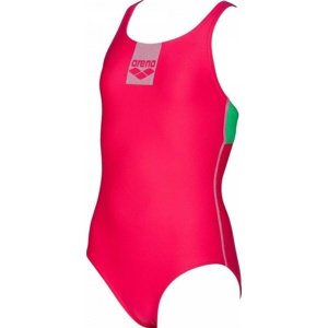 Arena basics swim pro back one piece junior freak rose/golf green 22