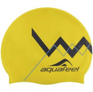 Aquafeel zig zag silicone cap žlutá