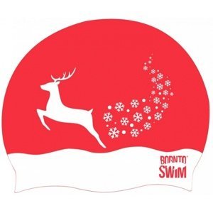 Borntoswim snowflakes reindeer cap červená