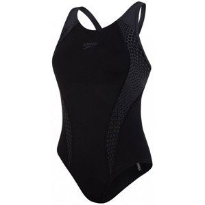 Dámské plavky speedo placement laneback black/oxid grey 28