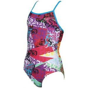 Arena crazy light drop one piece junior turquoise/multi 22