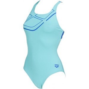Dámské plavky arena essentials swim pro back one piece mint/neon