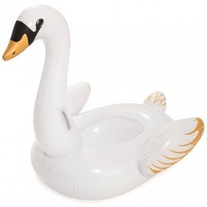 Inflatable swan bílá