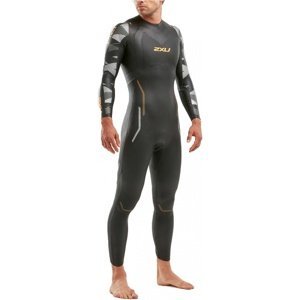Pánský plavecký neopren 2xu p:2 propel wetsuit black/orange fizz st
