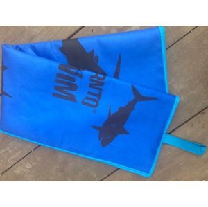 Borntoswim shark microfibre towel modrá