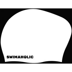 Swimaholic long hair cap bílá