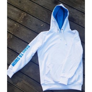 Borntoswim sweatshirt hoodie junior white/turquoise s