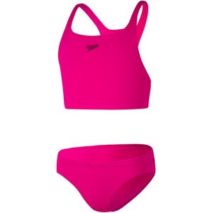 Speedo essential endurance+ medalist 2 piece girl electric pink 32