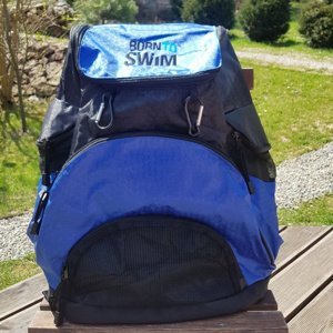 Borntoswim shark mini backpack černo/modrá