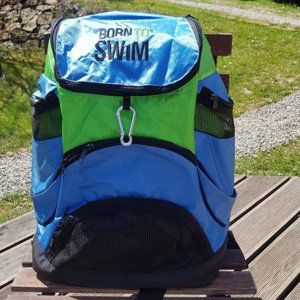 Borntoswim shark mini backpack zeleno/modrá