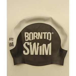 Borntoswim seamless swimming cap bílo/černá