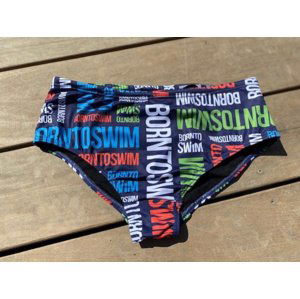 Borntoswim logo brief navy xxl