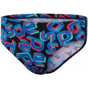 Speedo digi allover 6.5cm brief boy black/lava red/neon absinthe/blue