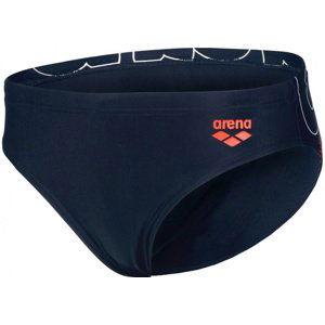 Arena boys swim brief graphic navy 116cm