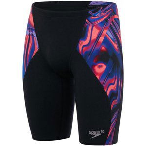 Speedo allover digital v-cut jammer black/phoenix red/blue