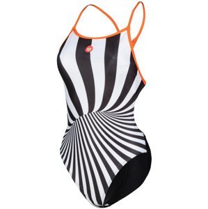Arena crazy swimsuit booster back black/mango/multi xl - uk38