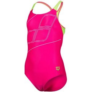 Arena girls swimsuit swim pro back logo freak rose/soft green 164cm