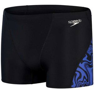 Speedo allover v-cut aquashort black/chroma blue m - uk34