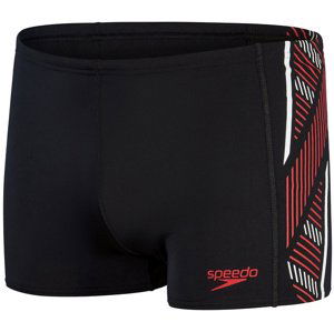 Speedo tech panel aquashort black/fed red/white m - uk34