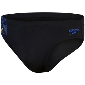 Speedo 7cm tech panel brief black/chroma blue/spritz xxs - uk28