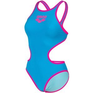 Arena one biglogo one piece turquoise/fluo pink xl - uk38