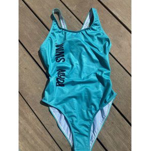 Dámské plavky borntoswim swimsuit turquoise l - uk36